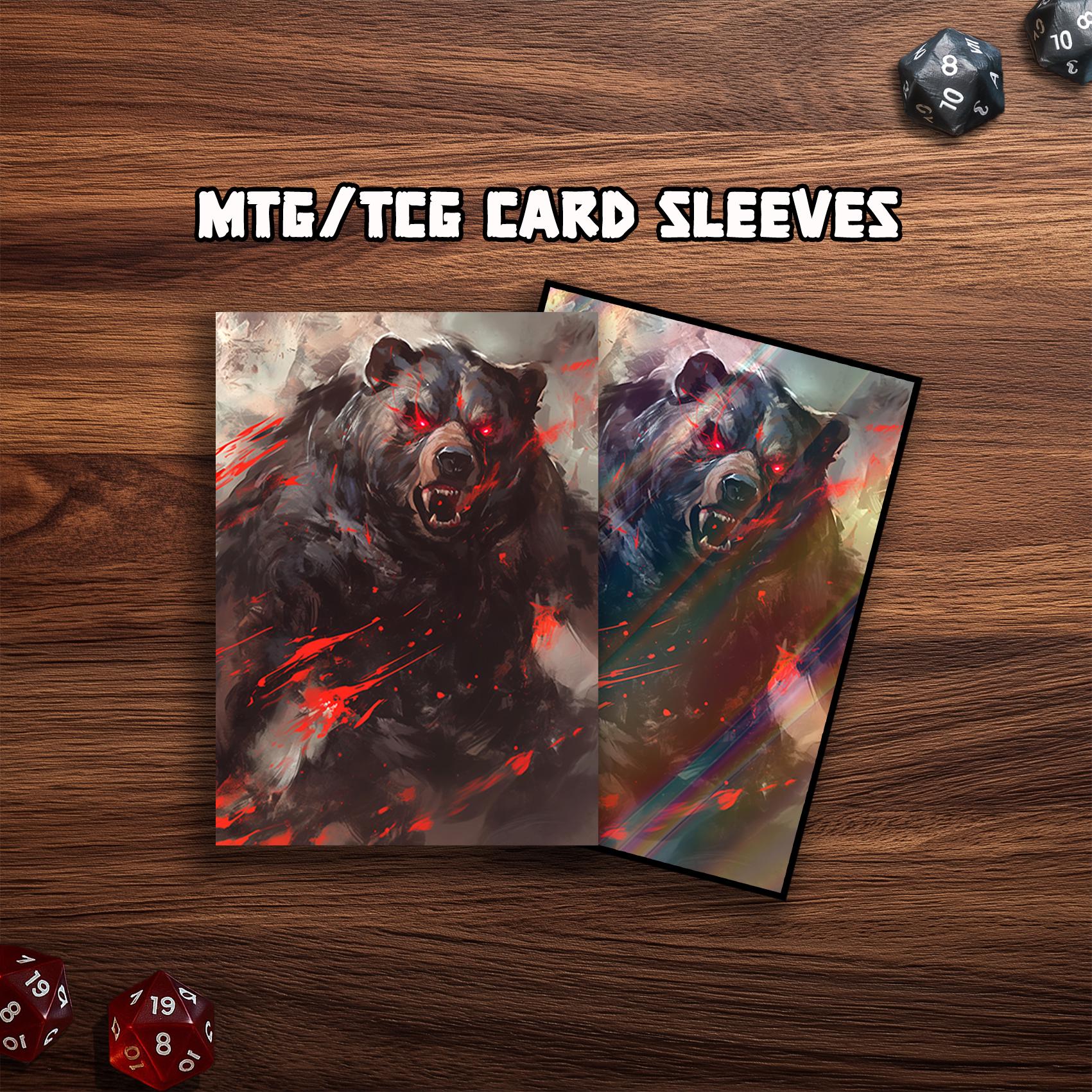 bear card sleeves Ryker Unlike most foil sleeves that use a glossy finish Mtg Bear Sleeves - Etsy