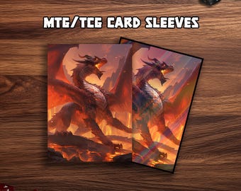 MTG Card Sleeves, Dragon, Roku's Companion, Fit for All TCG Cards ,3.6"x2.6"