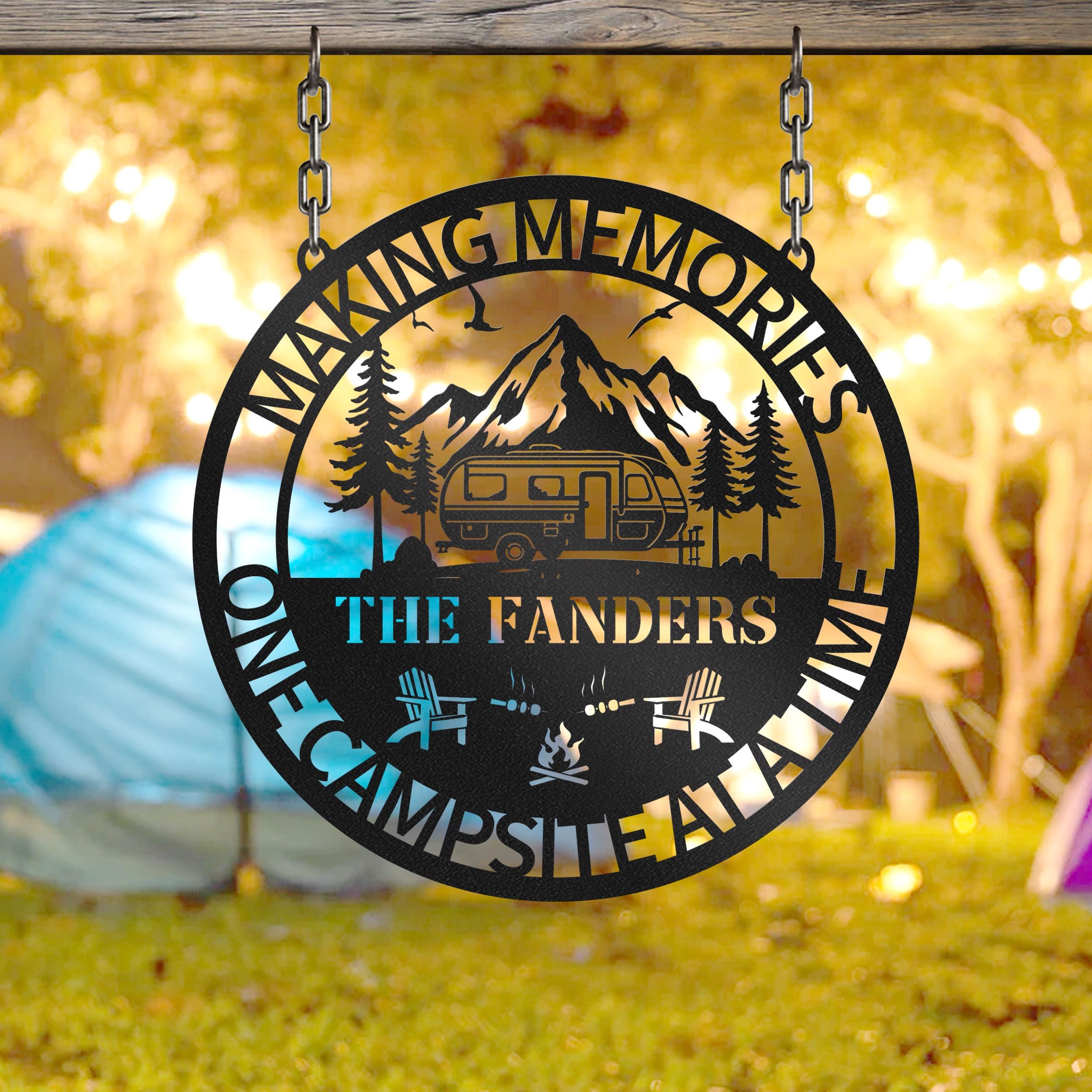 Camping Metal Wall Art,custom Campfire Sign,camper Decor