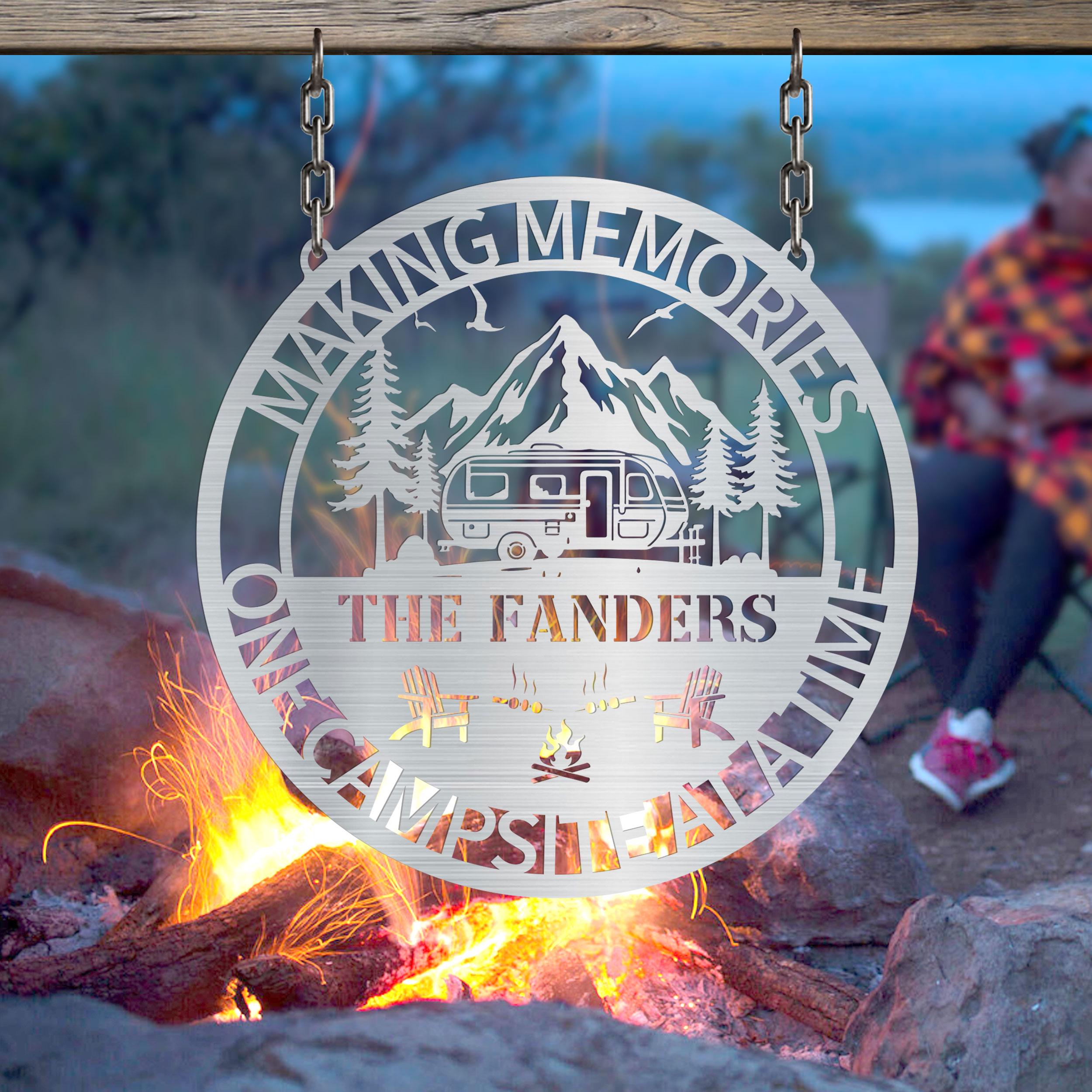 Camping Metal Wall Art,custom Campfire Sign,camper Decor