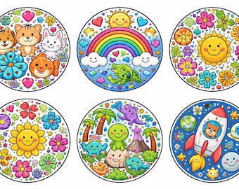 Kinder Mandalas zum Ausmalen – Einfach & Groß – Druckbares Malbuch PDF