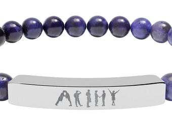 BTS ARMY gegraveerde stenen armband: minimalistisch K-Pop fancadeau