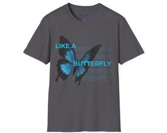 Like a Butterfly Unisex softstyle T-shirt | Op BTS geïnspireerd ontwerp
