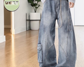 Wijde cargobroek | Casual jeans met wijde pijpen | Dagelijkse kleding | Y2K Streetwear-mode
