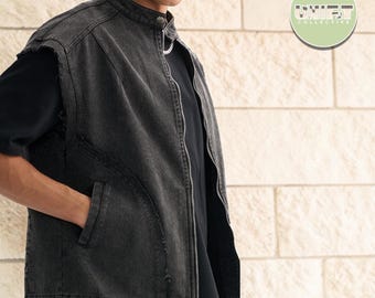 Gewassen vintage hemd | Casual top met opstaande kraag | Dagelijkse kleding | Y2K streetwear-stijl