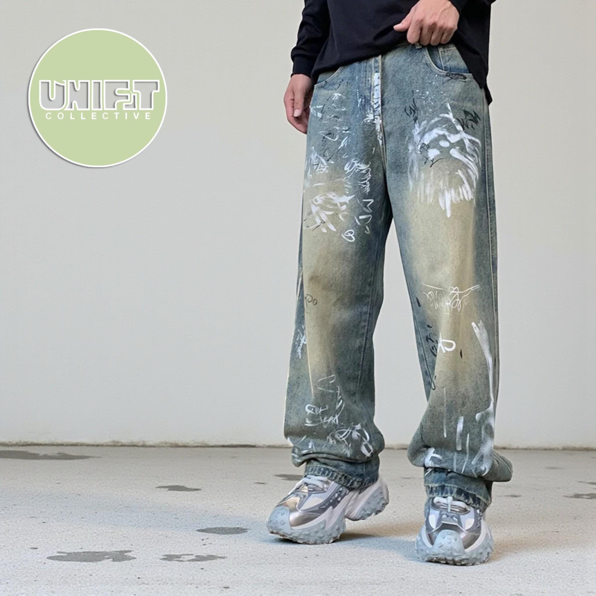 Splatter paint jeans Italia