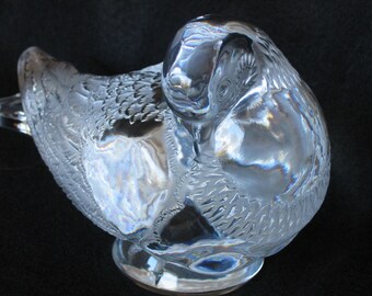 工芸品 VINTAGE LALIQUE Exquisite Signed Vintage Lalique Crystal Pigeon Gand