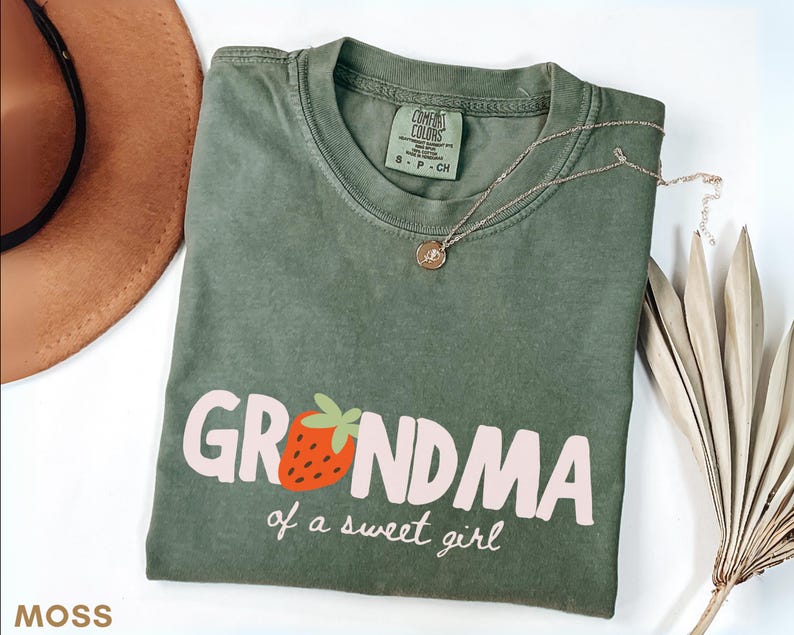 Grandma strawberry birthday shirt for berry sweet one first birthday party, matching family comfort colors tee with cute berry themed design