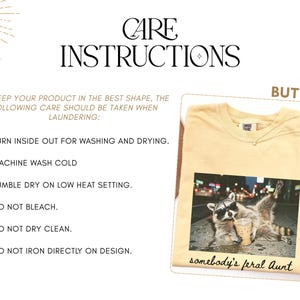 funny aunt shirt product mockup with raccoon graphic, somebody’s feral aunt listing preview, trendy meme t-shirt design