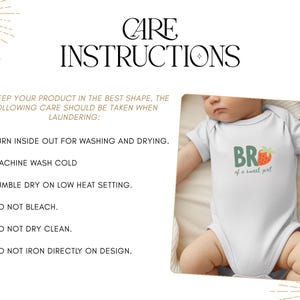 Care instructions mockup for strawberry birthday comfort colors shirts, berry sweet one mommy and me matching family tee washing guide