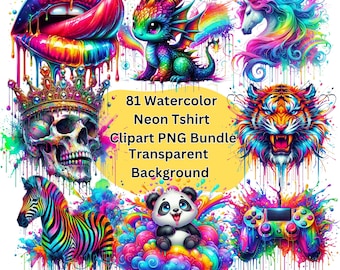 Colorful Modern T-Shirt Designs Bundle Artistic T-Shirt for Men Woman Kids Transparent Png