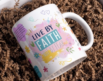 Bible Verse Christian Quote Mug Wrap Design PNG, 11oz 15oz Sublimation, Positive Scripture Coffee Cup Digital Download