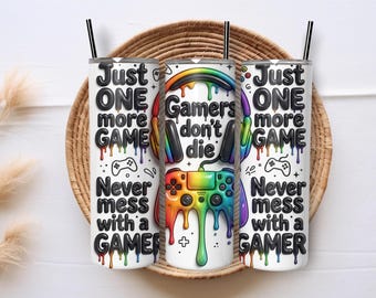 Inflated Gamer Tumbler wrap PNG, 3D Gamers wrap,Gamer Don’t die Boy Tumbler wrap png,Gaming Sublimation Design png