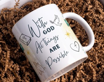 Christian Mug Wrap PNG, Bible Verse Mug Design, Floral Cross Sublimation, Faith Inspired Coffee Cup Wrap, Religious Digital Download