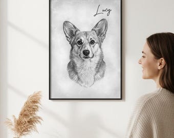 custom pet portrait, cat portrait, dog portrait, custom pet gift, cat painting, custom cat portrait, custom dog portrait, drawing from photo
