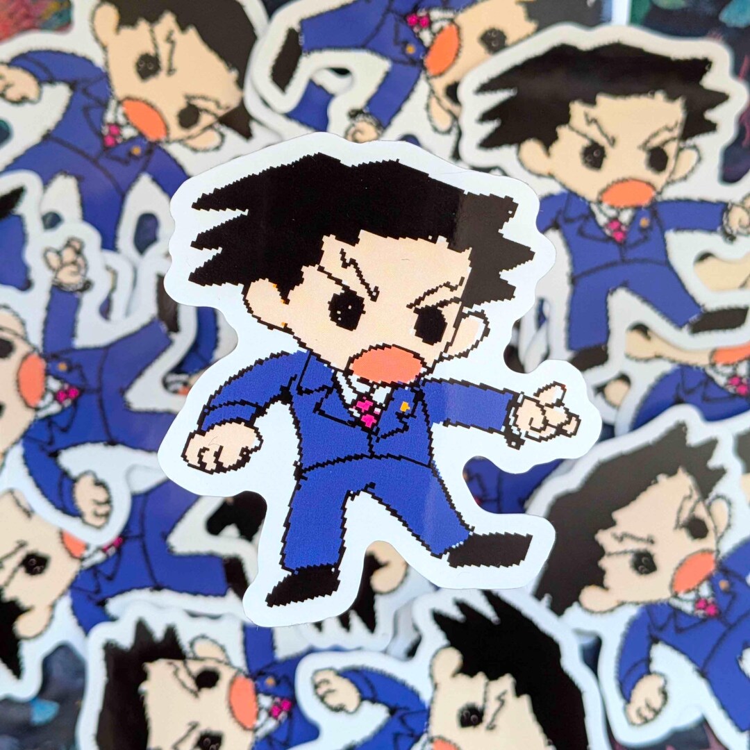 Phoenix Wright Sticker Etsy