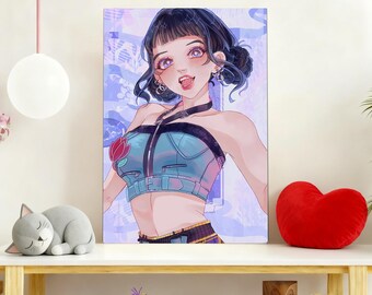 Poster Déroulant Kpop De-mons Hunters - Impression HD Sur Toile 75x25cm - Décoration Chambre Fan