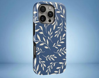 Leaf Phone Case Botanical TOUGH Cover for iPhone 17 Pro Max, 16e, 15, 14, 13 & Samsung S26 Ultra, S25 FE, A57, A56, Pixel 10, 9A