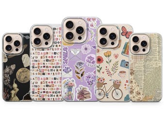 Stickers Case Collage Cover for iPhone 17 Pro Max, 16e, 15, 14, 12