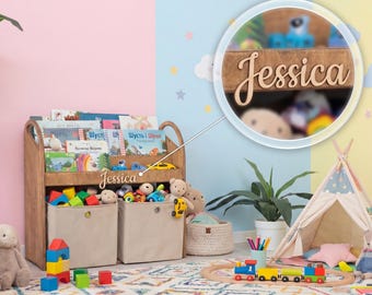 Estanterías Montessori - Estanterías de madera ecológicas para la habitación infantil, Muebles de estantería, Regalo personalizado hecho a mano para la habitación de los niños