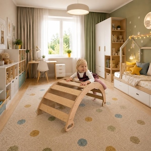 Multifunctionele houten klimmer, 3-in-1 klimboog voor peuters, balanswip en activiteitentafel voor kinderen, binnenspeeltoestellen