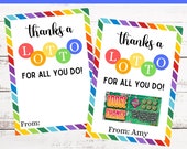 Lotto Gift Card Holder Gift Tag – Fun and Unique Present Presentation - Instant Download - PDF