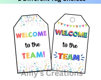 Printable Welcome to the Team Gift Tags - Onboarding & New Hire - Instant Download PDF