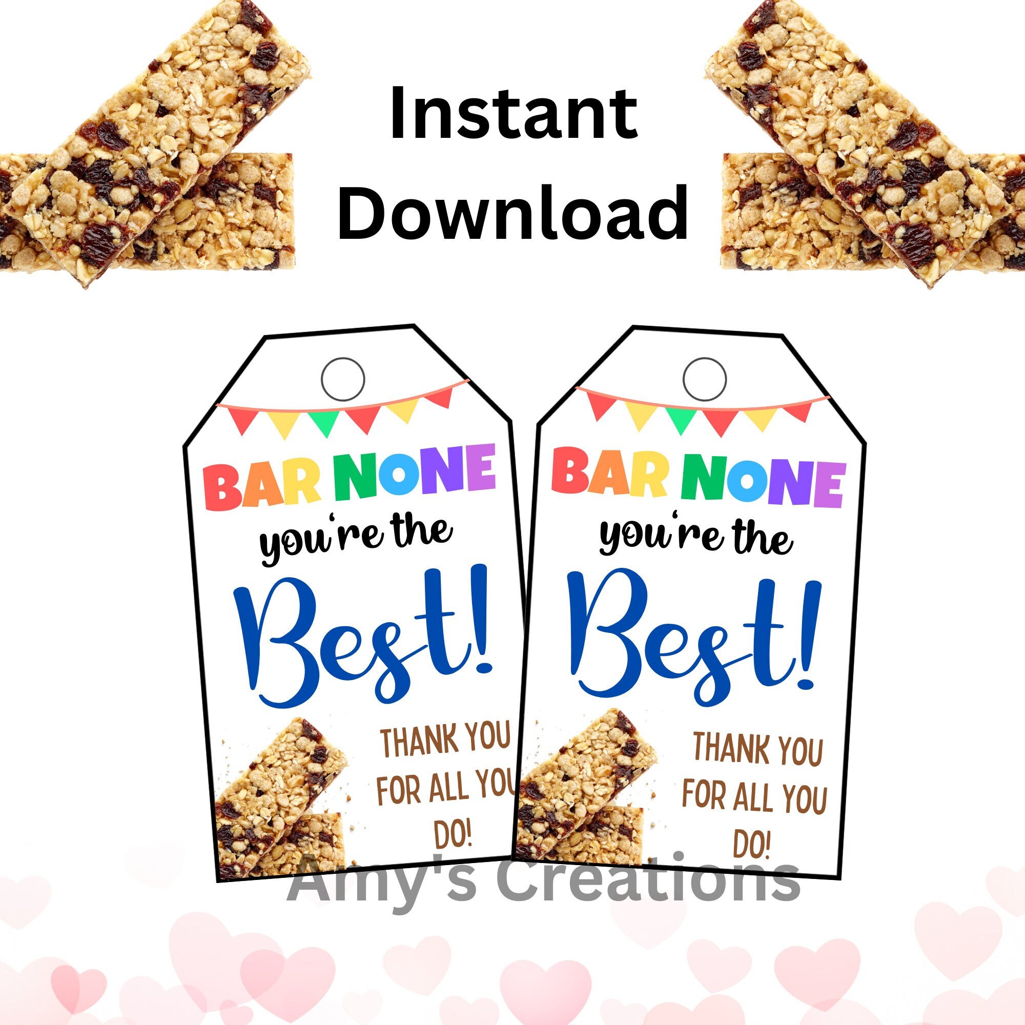 Bar None, You Are the Best Printable Thank You Gift Tags Teacher Appreciation, Staff, Employee, Nurse, Co-worker, Boss Instant Download - Etsy