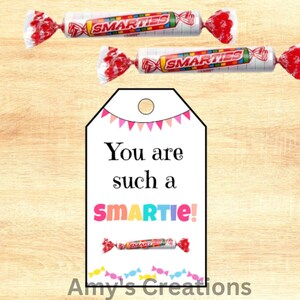Printable You're Such Smartie and Thanks for Making Me a - Etsy