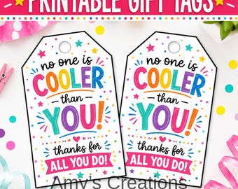 Employee Appreciation Gift Tags, "No One Is Cooler Than You" (Digital Download)