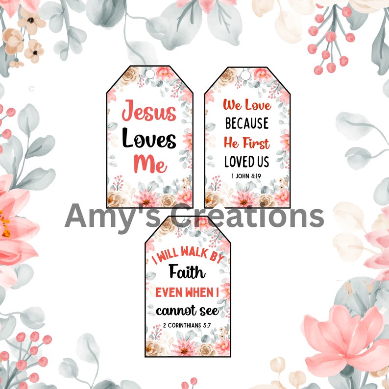 Printable Bible Verses Gift Tags Scripture Gift Tags - Etsy
