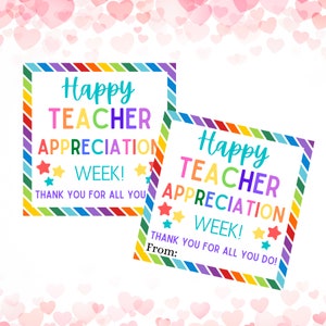 Teacher Appreciation Gift Tags: Printable Thank You Notes (PDF Download) image 8