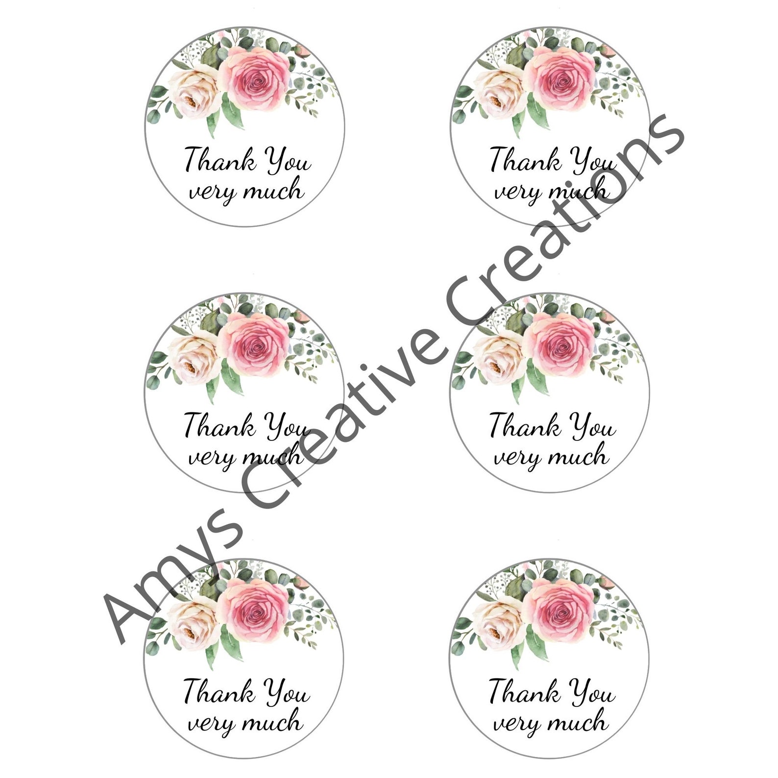Printable Circle Floral Gift Tag Flowers Gift Tags for Her Etsy UK