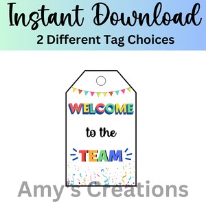 Printable Welcome to the Team Gift Tags - Onboarding &amp; New Hire ...