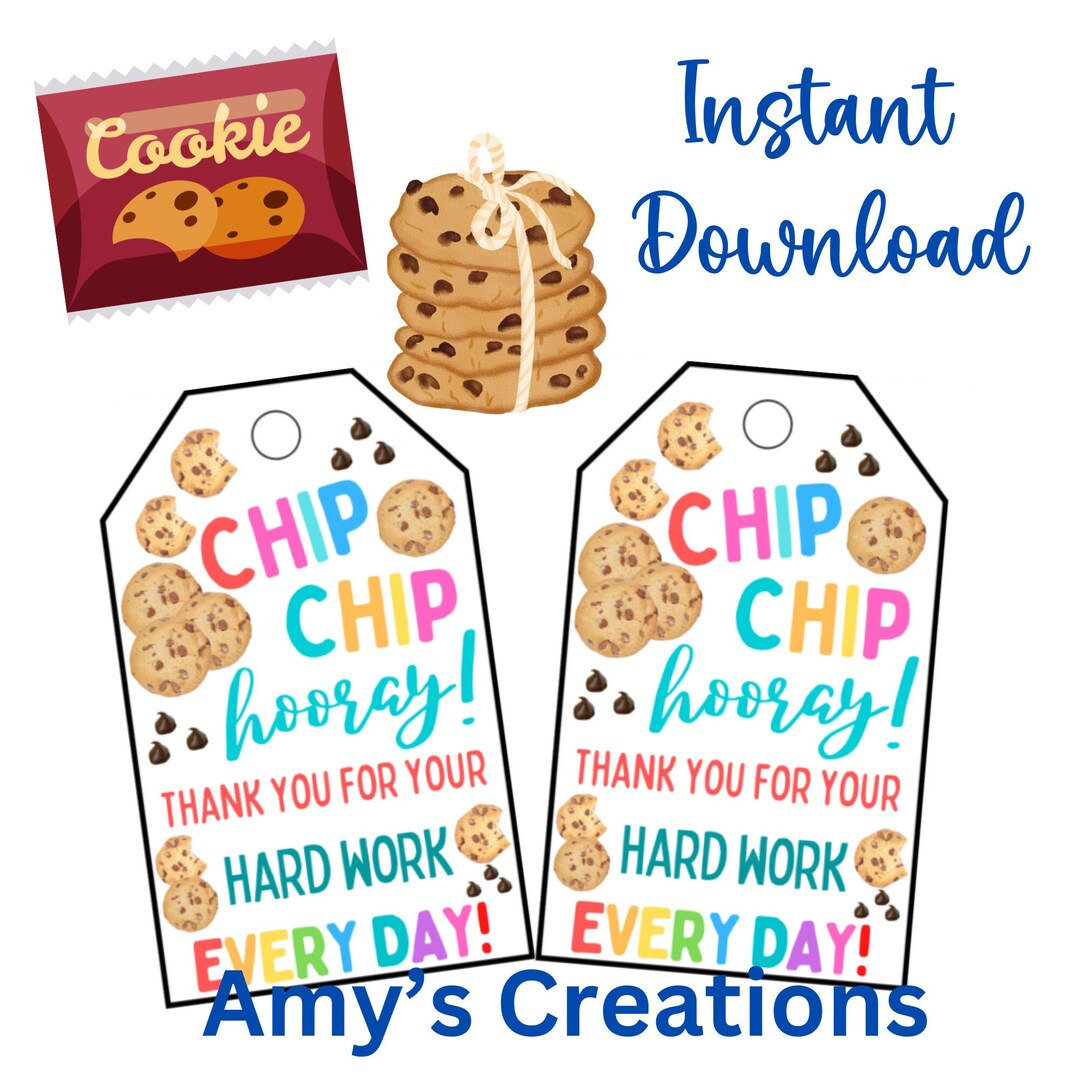 Printable Chip Chip Hooray Thank You Gift Tags - Teacher Appreciation ...