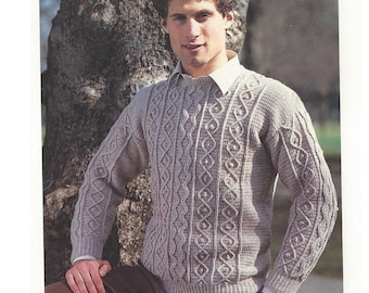 Vintage Crochet Men's Sweater Pattern – Classic Style Crafting Tutorial - Instant Download PDF