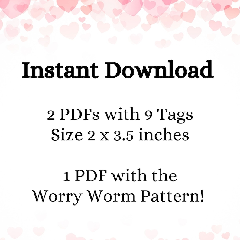 Swap Printable - Worry Worm Edition