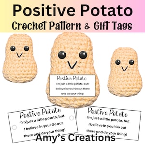 Adorable Potato Häkelanleitung mit Geschenkanhänger - Sofort Download PDF