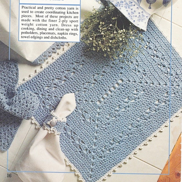 Vintage Crochet Placemat Pattern – Classic Elegance Crafting Tutorial - Instant Download - PDF
