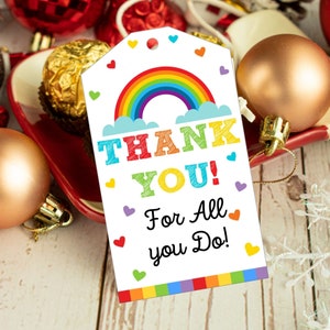 Printable Thank You for All You Do Tags - Teacher Appreciation - Thank ...