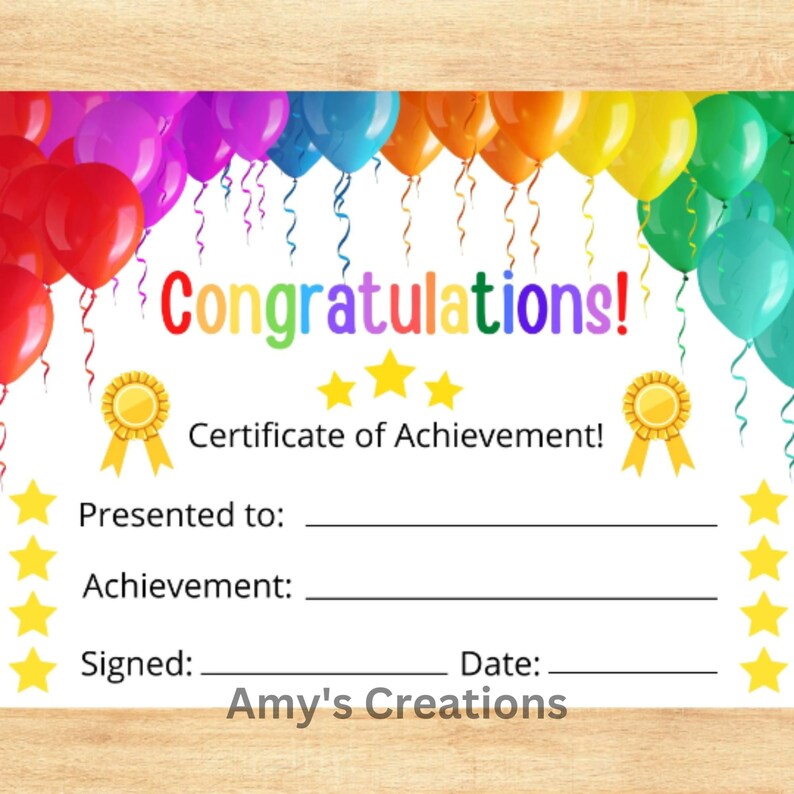 Printable Award Certificate For Kids Customizable and Fun Recognition Instant Download PDF image 4