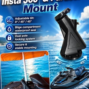 Premium 360 Camera Pole / Beach Umbrella Mount for Sea-Doo Jet Ski – Fish Pro, GTi, GTR, GTX, RXT & Wake Pro