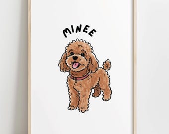 Retrato de mascota personalizado en acuarela a partir de una foto, ilustración digital de mascota dibujada a mano, arte lineal para perros y gatos, regalo personalizado para mascotas, obra conmemorativa.