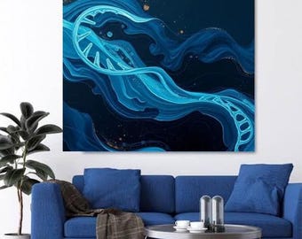 Abstract DNA Art Bundle – Mystical Wall Decor for Home & Office (Digital download)