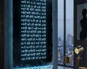 Anunnaki Genesis Decree Poster, Ancient Sumerian Myth,Epic of Atrahasis Print,Mesopotamian Mythology Wall Decor,Digital Download, Cuneiform