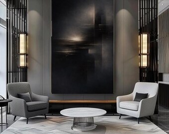 Dark Neutral Cyber Abstract Print – Futuristic Minimalist Wall Decor (Digital Download)