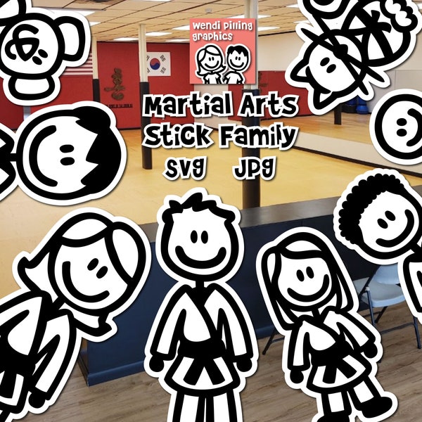 Martial Arts Stick Family SVG Digital File Instant Download