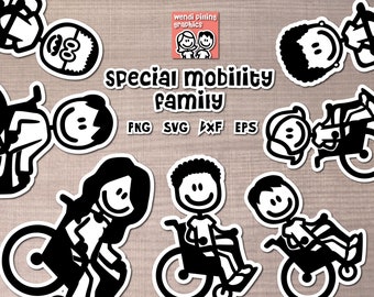 Special Mobility Family Digital File for Cricut and Silhouette, Instant Download
