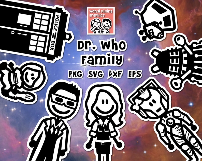 Download Dr. Who Stick Family SVG Cutting File for Cricut and | Etsy