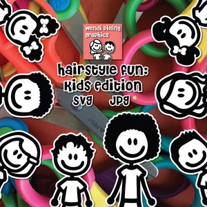 Hairstyle Fun: download istantaneo del file digitale Stick Family in edizione per bambini